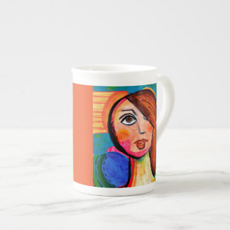 Tasse inspirée de porcelaine tendre de renarde