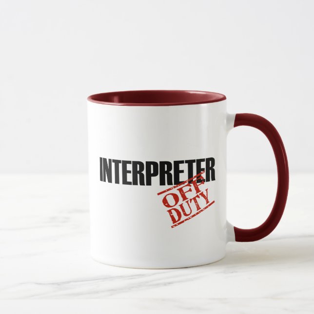 TASSE INTERPRÈTE QUI N'EST PAS DE SERVICE (Droite)