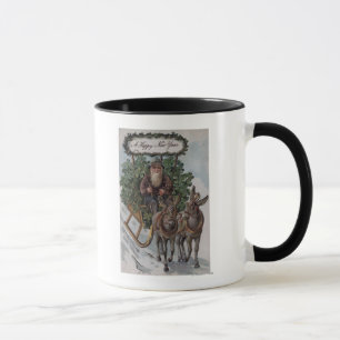 Tasse Irlandais conduisant Sleigh des shamrocks