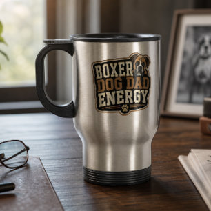 Tasse isolée énergie de papa de Boxer