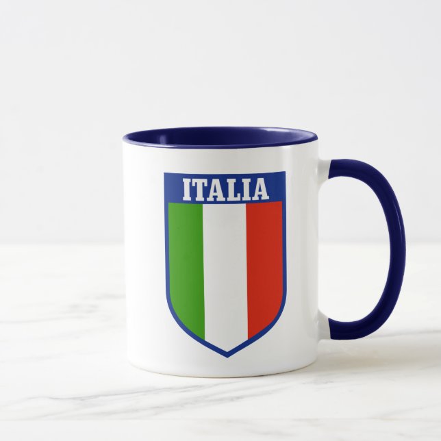 Tasse italienne de crête de drapeau (Droite)