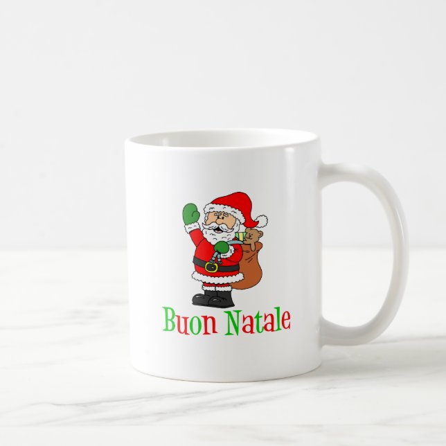 Tasse italienne de Père Noël de Joyeux Noël de (Droite)