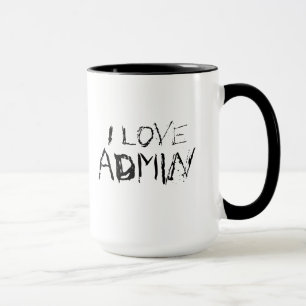 Tasse J'adore l'administrateur - urbain, haut de gamme