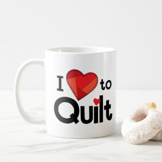 Tasse « J'adore le patchwork » – Cadeau mignon pou