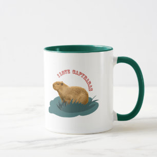 Tasse J'adore les capybaras Amoureux de capybara mignon