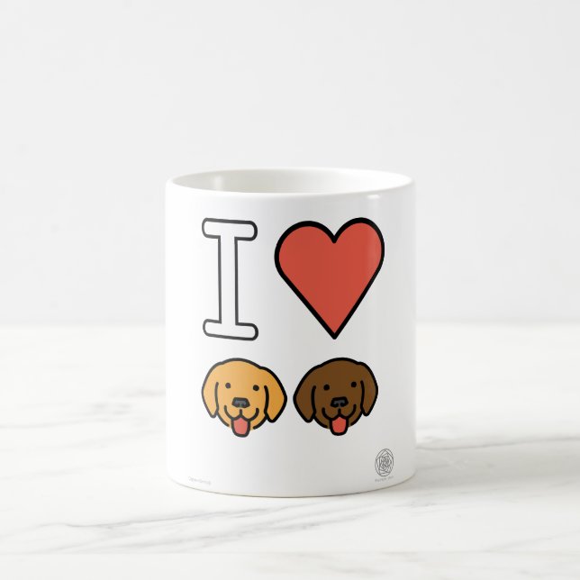 Tasse "J'adore les chiens (emojis)" (Centre)
