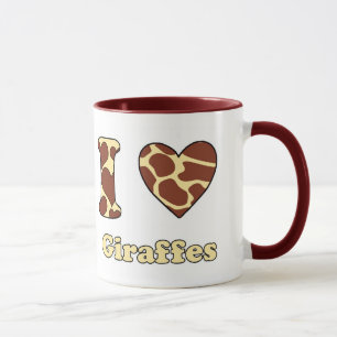 Tasse J'adore les girafes