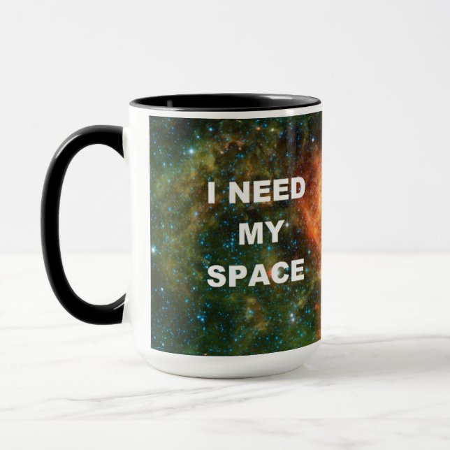 Tasse J'ai besoin de mon espace - orange (Gauche)