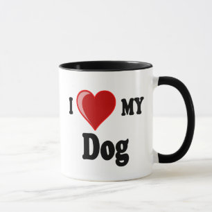 Tasse J'aime (coeur) mon chien