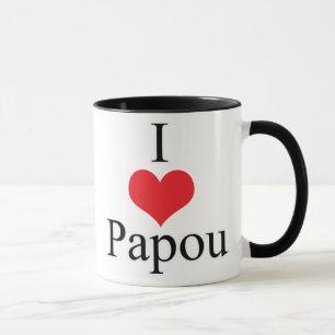 Tasse J'aime (coeur) Papou
