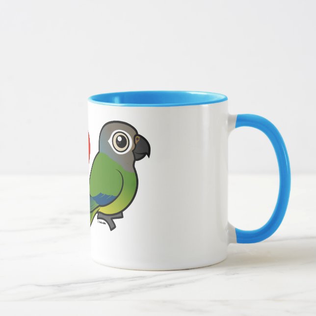 Tasse J'aime Conures Sombre-dirigé (Droite)