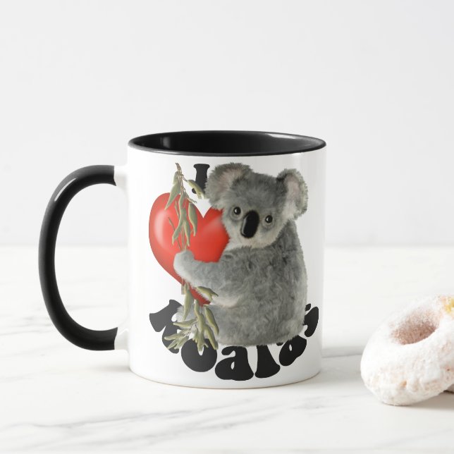 Tasse J'aime des koala (Avec donut)
