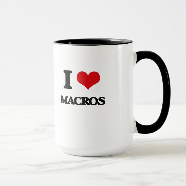 Tasse J'aime des macros (Droite)