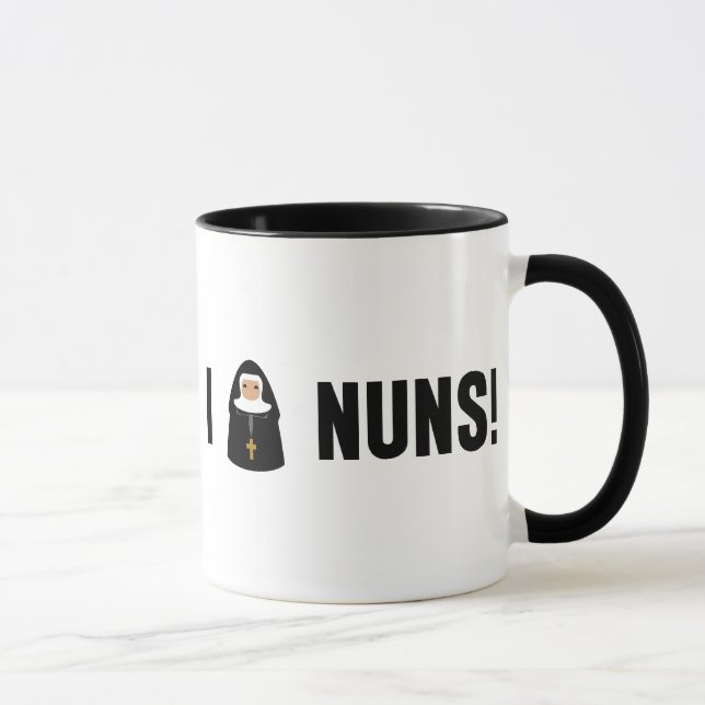 Tasse J'aime des nonnes (Droite)