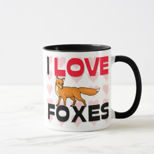 Tasse J'aime des renards (Droite)