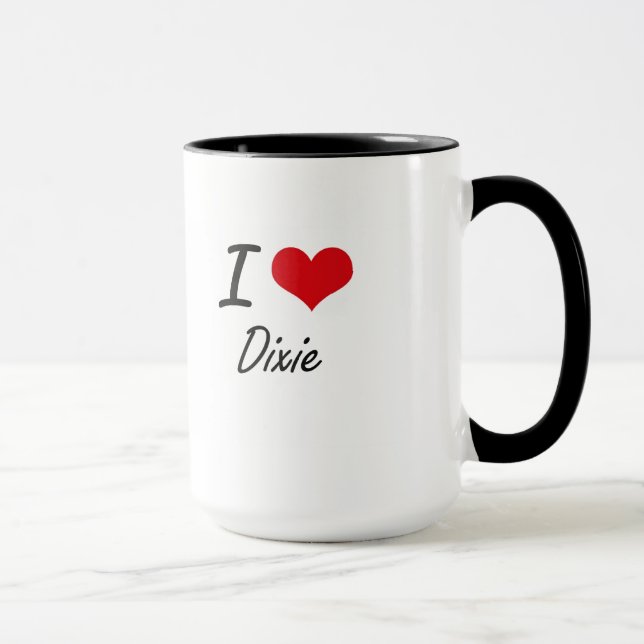 Tasse J'aime Dixie (Droite)