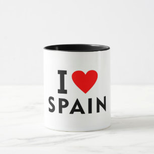 Tasse J'aime Espagne pays comme voyage de coeur tourisme