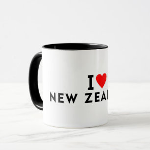 Tasse J'aime la Nouvelle-Zélande pays comme voyage cardi