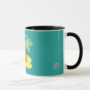 Tasse J'aime l'art de plage tropical des capybaras