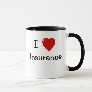 Tasse J'aime l'assurance - assurance de coeur d'I