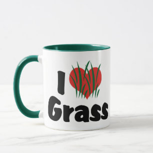 Tasse J'aime le blé de Heart Wheatgrass - Vivre en bonne