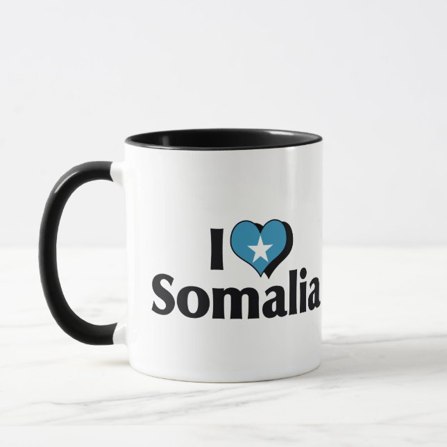 Tasse J'aime le drapeau somalien (Gauche)