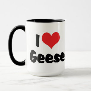 Tasse J'aime les oies à cœur