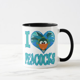 Tasse J'aime les paons