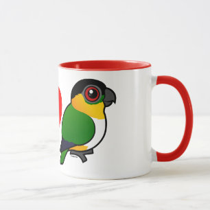 Tasse J'aime les perroquets à tête noire