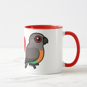 Tasse J'aime les perroquets Rouge-gonflés