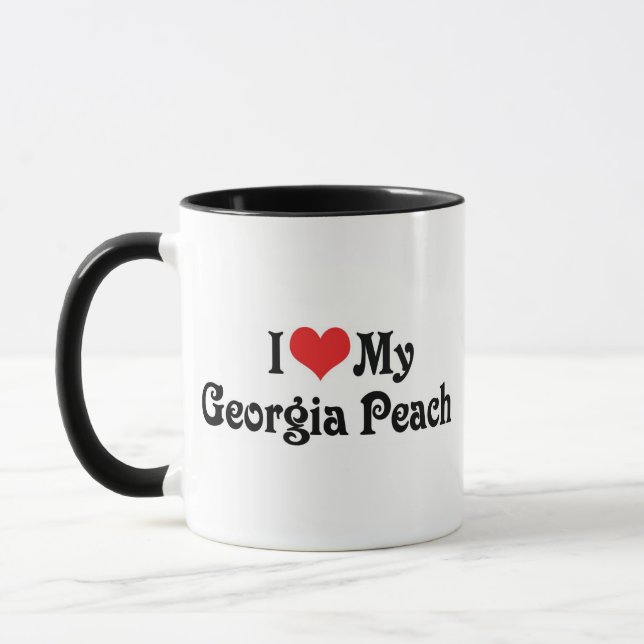 Tasse J'Aime Ma Pêche De Géorgie (Gauche)