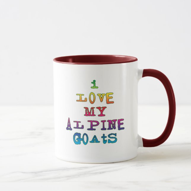 Tasse J'aime mes chèvres alpines (Droite)