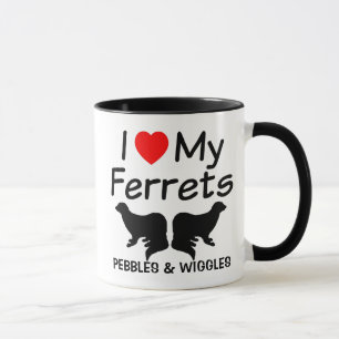 Tasse J'Aime Mes DEUX Ferrets
