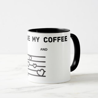 Tasse J'aime Mon Café et Ma Musique | Amour du Caf