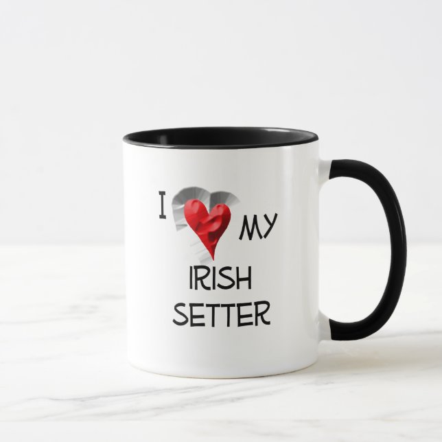 Tasse J'Aime Mon Setter Irlandais (Droite)
