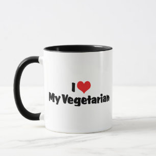 Tasse J'aime mon végétarien