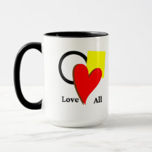 Tasse J'aime toutes les formes et couleurs