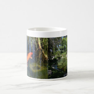 Tasse japonaise d'étang de lis de poissons de Koi