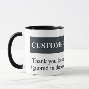 Tasse J'appelle la ligne de service à la clientèle