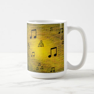 Tasse jaune d'art de jazz