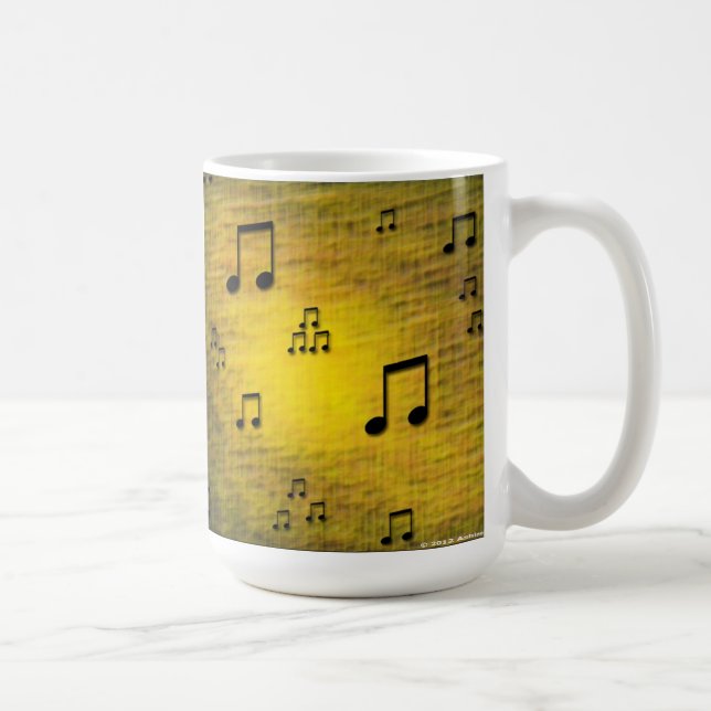 Tasse jaune d'art de jazz (Droite)