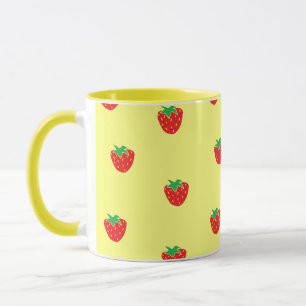 Tasse Jaune de fraises