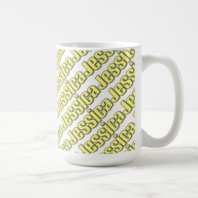 Tasse jaune de style de Jessica (Droite)