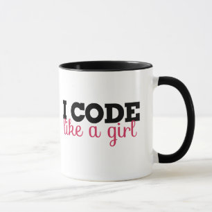Tasse Je code comme une fille