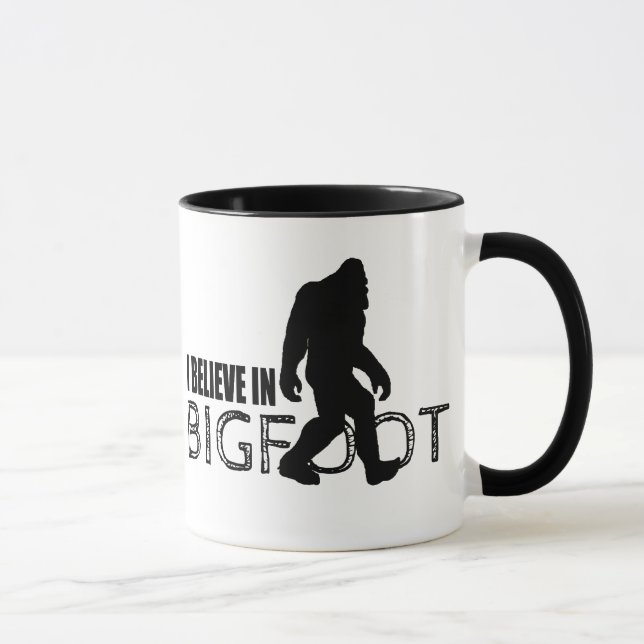 Tasse Je crois en Bigfoot Sasquatch drôle (Droite)
