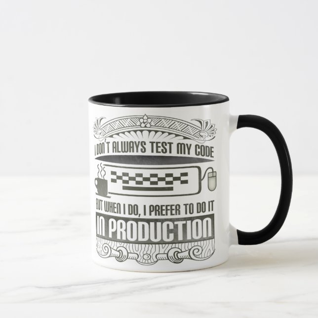 Tasse Je n'examine pas toujours mon code (Droite)