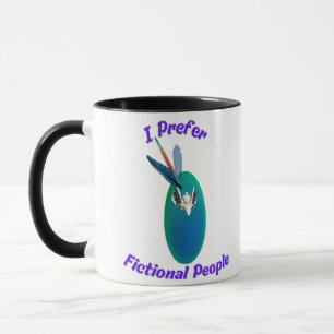 Tasse 'Je préfère les gens fictifs' pour écrivains