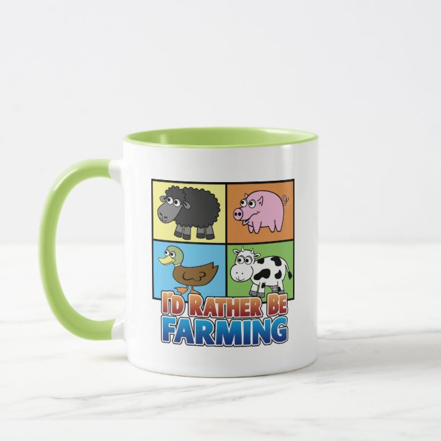 Tasse Je préférerais être fermier ! - canard de vache à  (Gauche)
