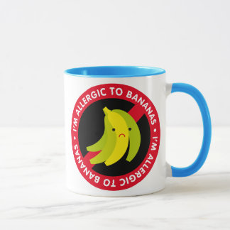 Tasse Je suis allergique aux bananes ! Allergie de