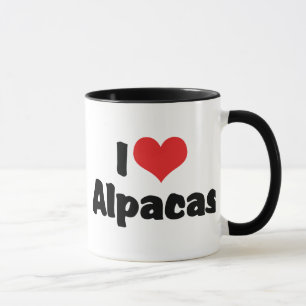 Tasse Je suis amoureux des alpacas au cœur